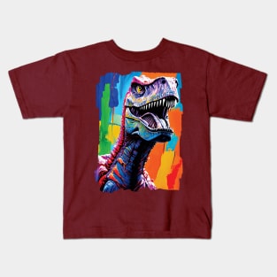 Painting Portrait Of A Tyrannosaurus Rex | T-Rex Kids T-Shirt